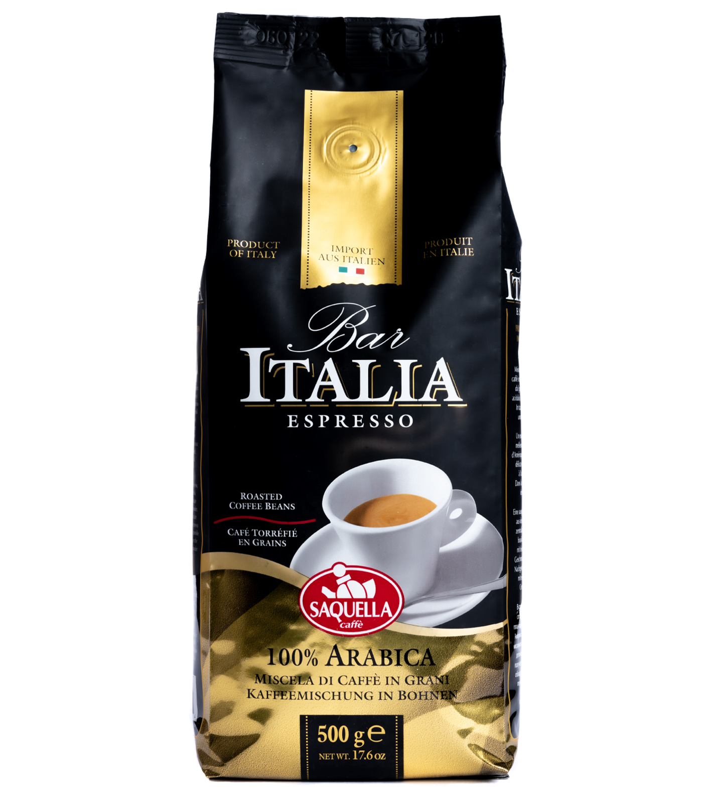 Bar Italia 100% Arabica 500 gr Bag